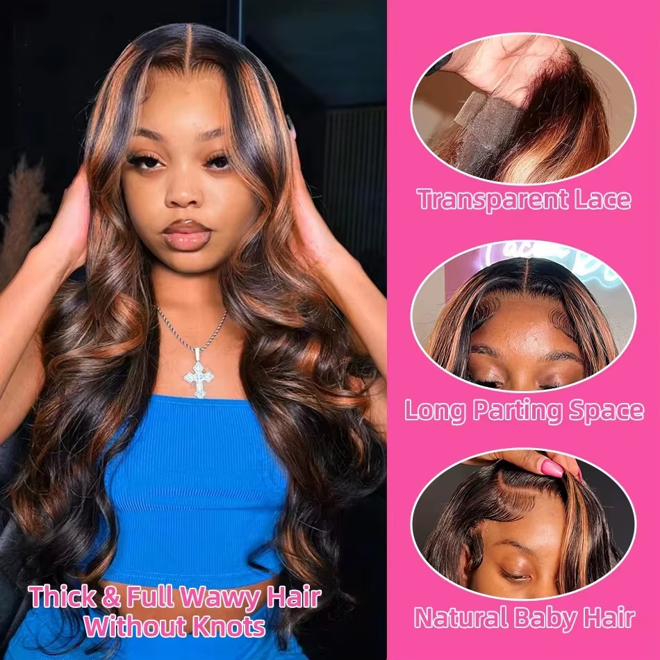 Lace Front Wigs - Perruques Lace Front 13x4 Ombrées avec