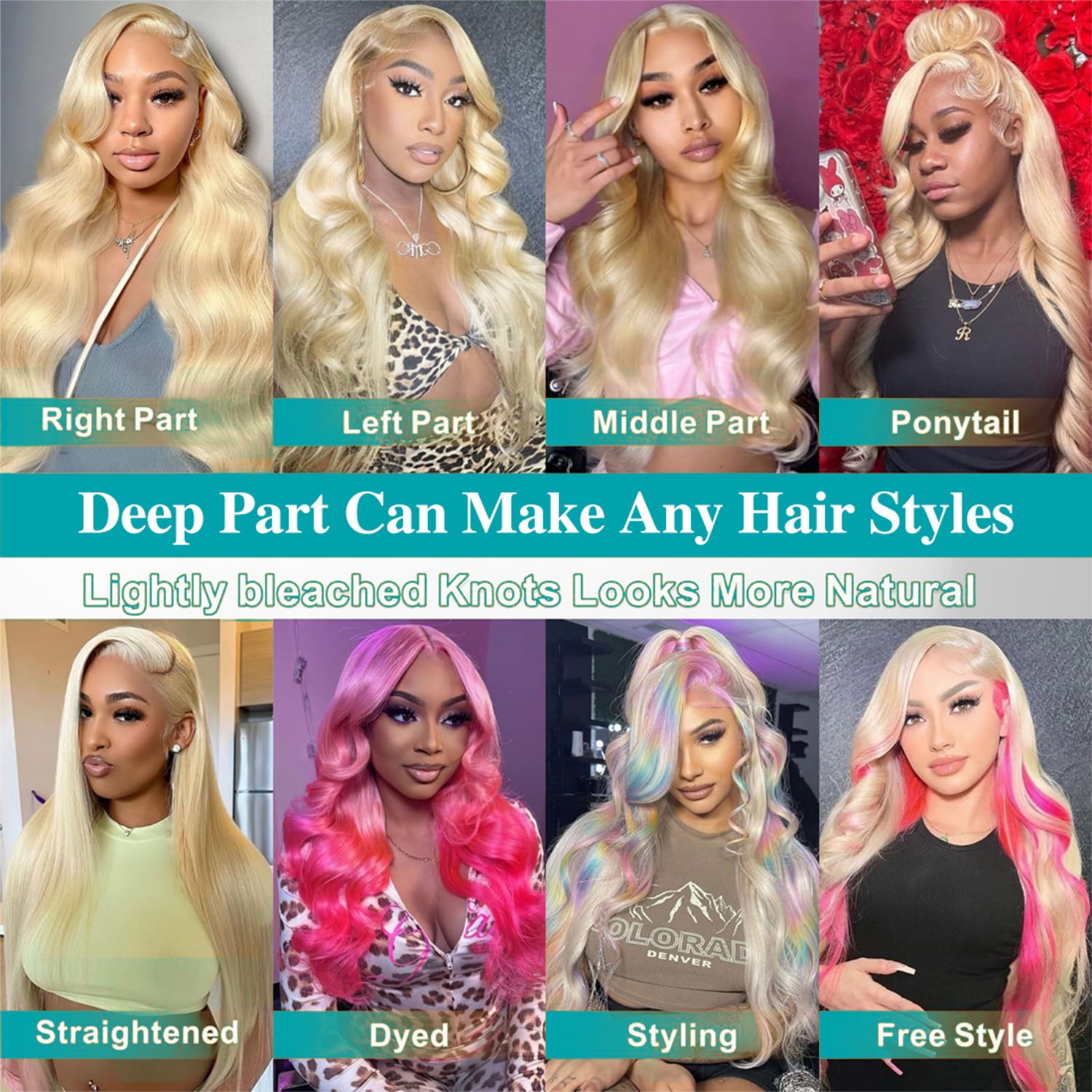 Perruque frontale en cheveux h - 613 Blonde Body Wave Lace Front Wig avis et prix