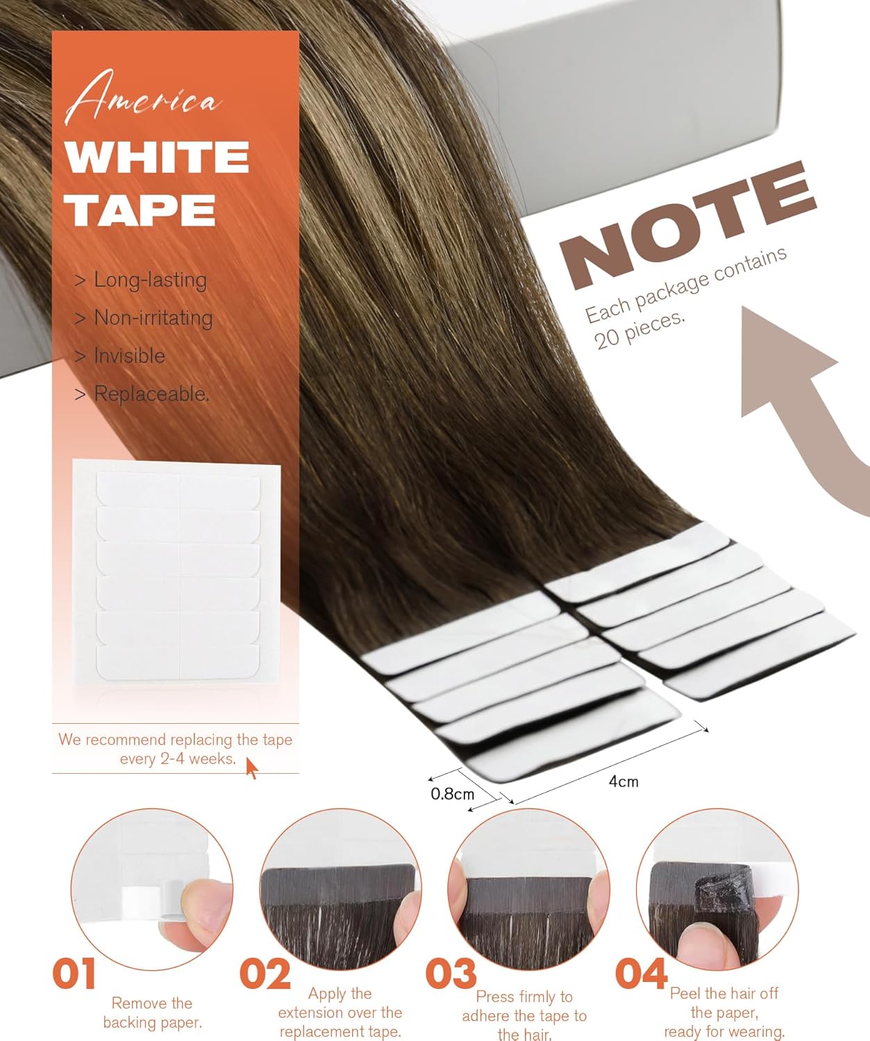 VeSunny – Extensions de cheveu - Invisible Tape In Extensions Real Hair avis et prix