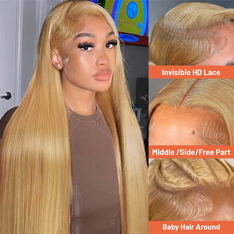 Perruque à dentelle transparen - Hd Lace Frontal Wig Human Hair Pre Plucked avis et prix