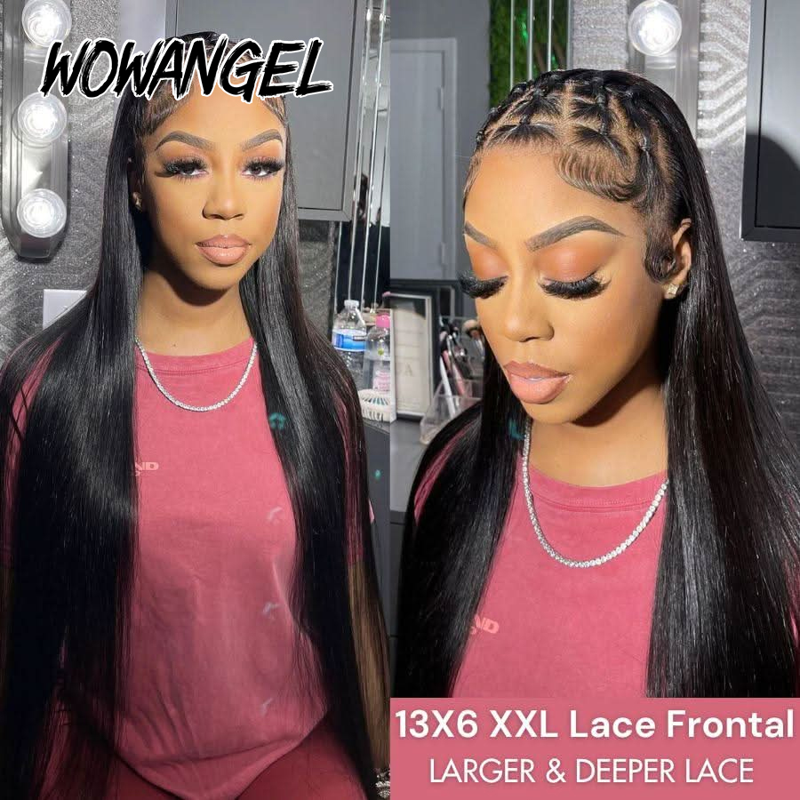 WOWANGEL Perruques Lace Front  - Hd Lace Frontal Wig Human Hair Pre Plucked avis et prix