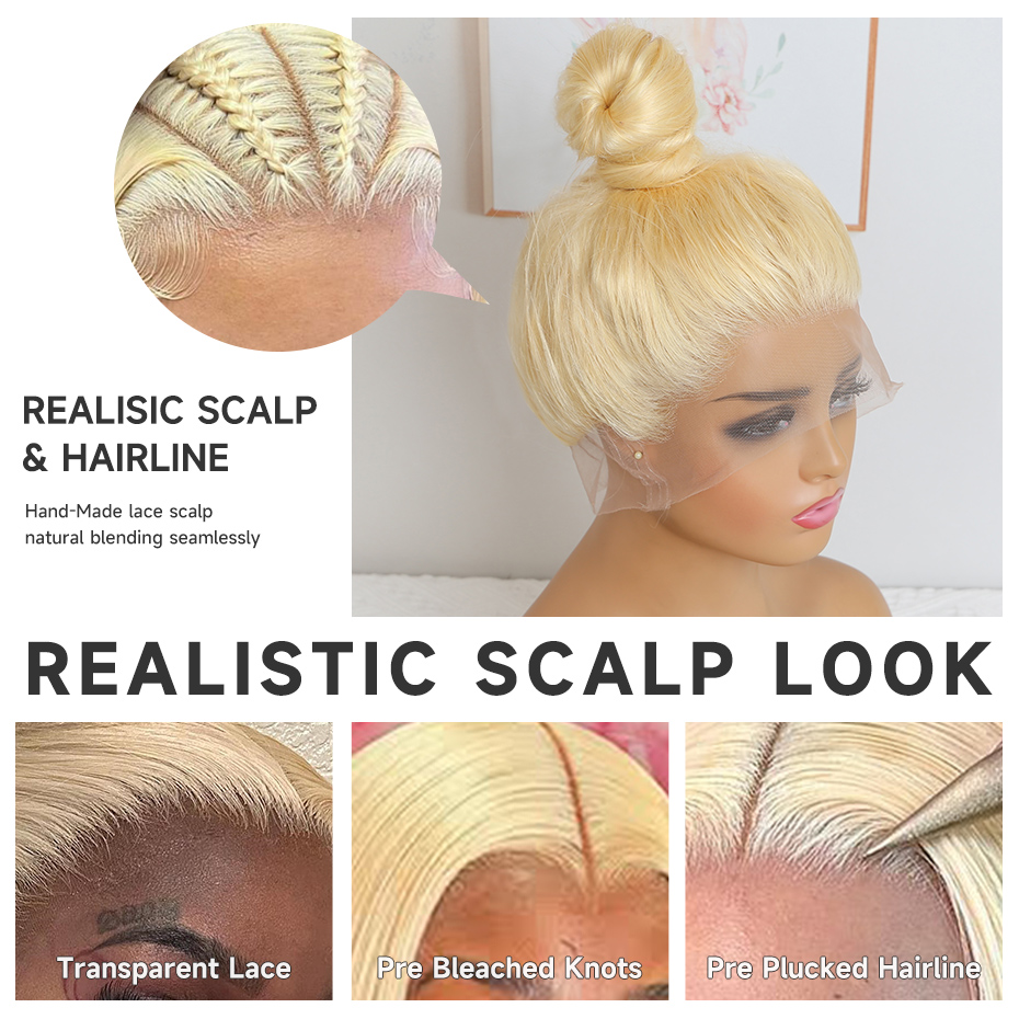Perruques en cheveux humains l - Hd Lace Frontal Wig Human Hair Pre Plucked avis et prix